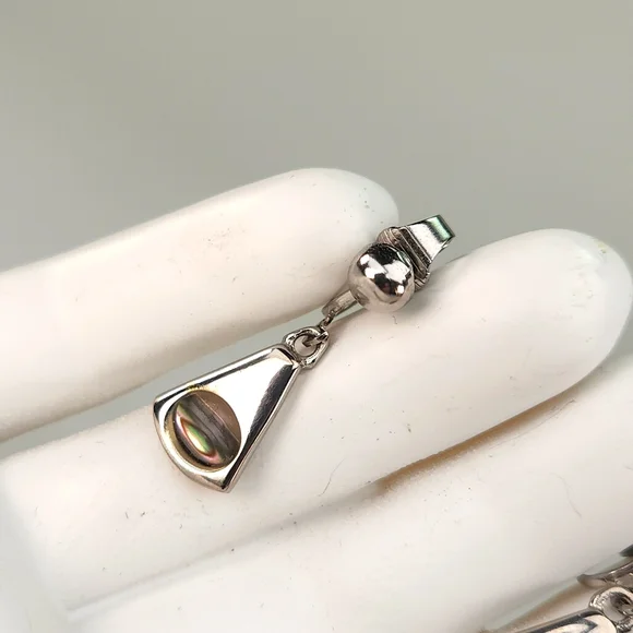 Park Lane Abalone Clip on earrings VTG 80s - Picture 8 of 11